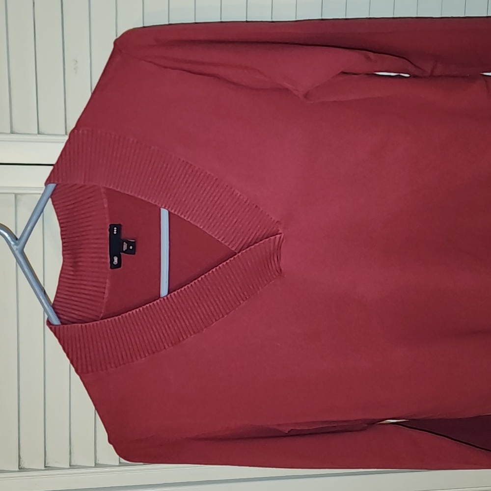 Gap V-Neck Longsleeved Sweater in Rose, Size M